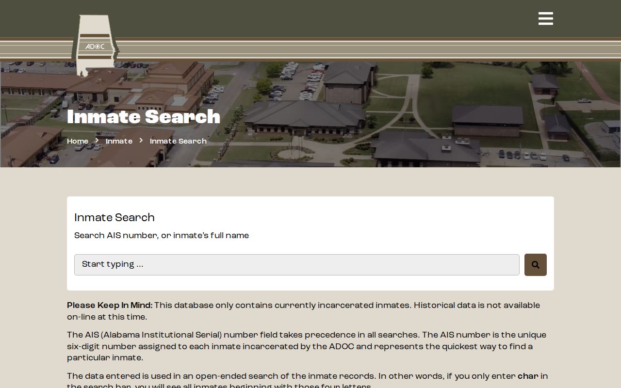 Alabama corrections search for Washington County record follow-up